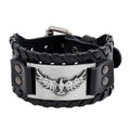 Simple Design Nordic Jewelry Gothic Wristband Viking Punk Leather Cuff Eagle Bracelet