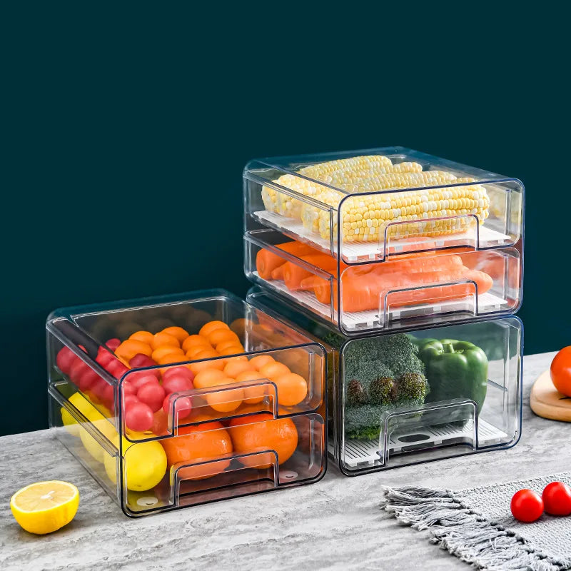 Refrigerator with Drawers Storage Box Refrigerator Storage Box Egg Storage Boxes