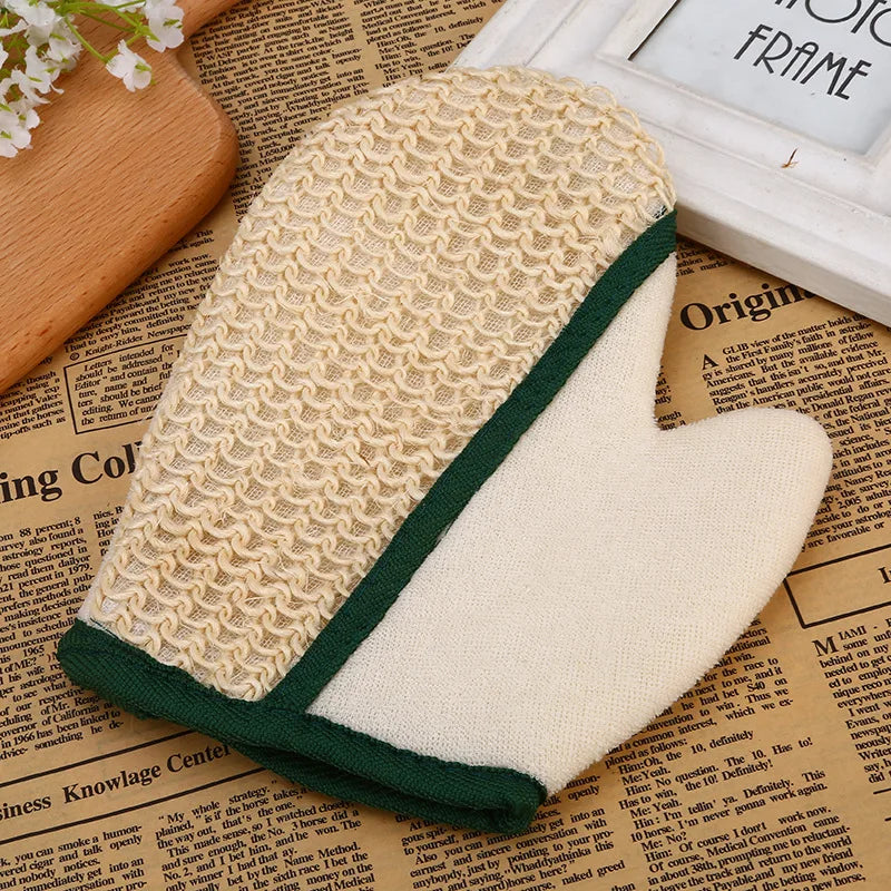 100% Natural Exfoliating Sisal Fiber Bath Glove Mitts Mitten Bath Scrubber Remove Dead Skin Exfoliating Gloves