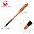 Classical Design Nail Round Gel Brush with Brown Wooden Handle and PBT Nylon Hair UV Gel Brush for Nail Beauty Use BW10-2