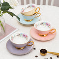 English Afternoon Teacup Ceramic Cup and Saucer Set Porcelain Tea Cups and Saucers
