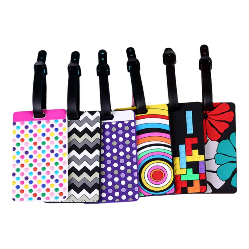 Travel Baggage Tag Name ID Personalized Custom PVC Rubber Luggage Tag Customized Design Luggage Travel Tag