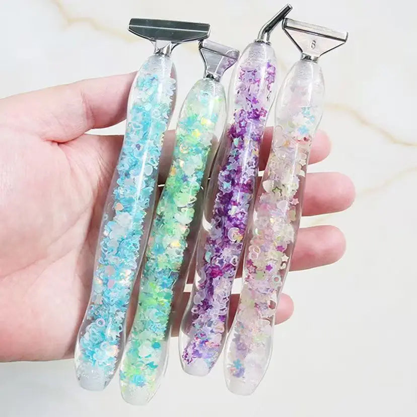 G-138 Resin Pen Noctilucent Diamond Painting Accessories Printed Tool & Nail Stylus for Flower Themed Art