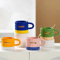Creative Nordic Simple Color Embossed Ceramic Mug Coffee Cup Holiday Mugs with Custom logo