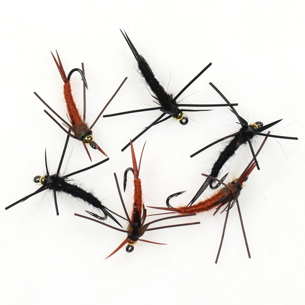 Artificial Insect Brass Bead Head Life Like Stonefly Nymph Trout Flies Grayling Fly Fishing Lure Bait Fishing Accessories