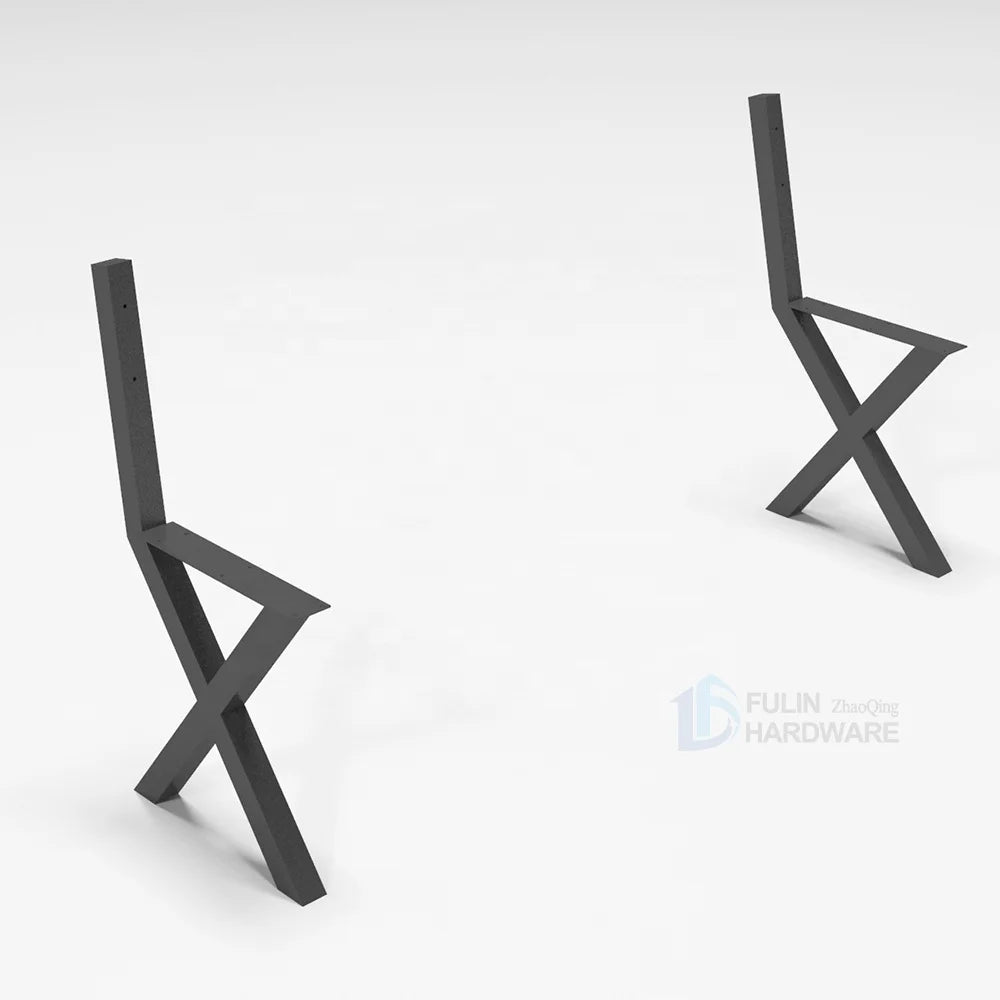 Industrial Style Bench Legs for Outdoor Furniture Black Metal Iron Bench Legs for Wood Board