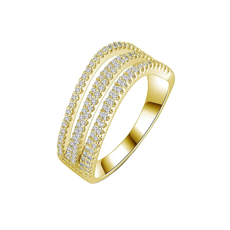 Customized Rings Style 925 Sterling Silver Rose Gold Plated Eternity Ring Zircon Rings Women Silver 925 Jewelry