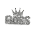 New Arrival Necklace Stainless Steel Crown Pendant Full Diamond BOSS Charm Necklace