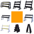 ZHOYA SPORT 2 Tier Metal Steel Home Workout Commercial Gym Equipment Storage Stand Fitness Vertical Dumbbell Rack