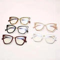 2024 New Fashion Women's Square Optical Frame Glasses 2022 Cat Eye Metal Print River Optical Eyeglasses Frames