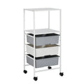 OEM/ODM Table Top 4 Layer Rolling Storage Cart With Drawers Movable Kitchen Organizer Rack Storage Trolley