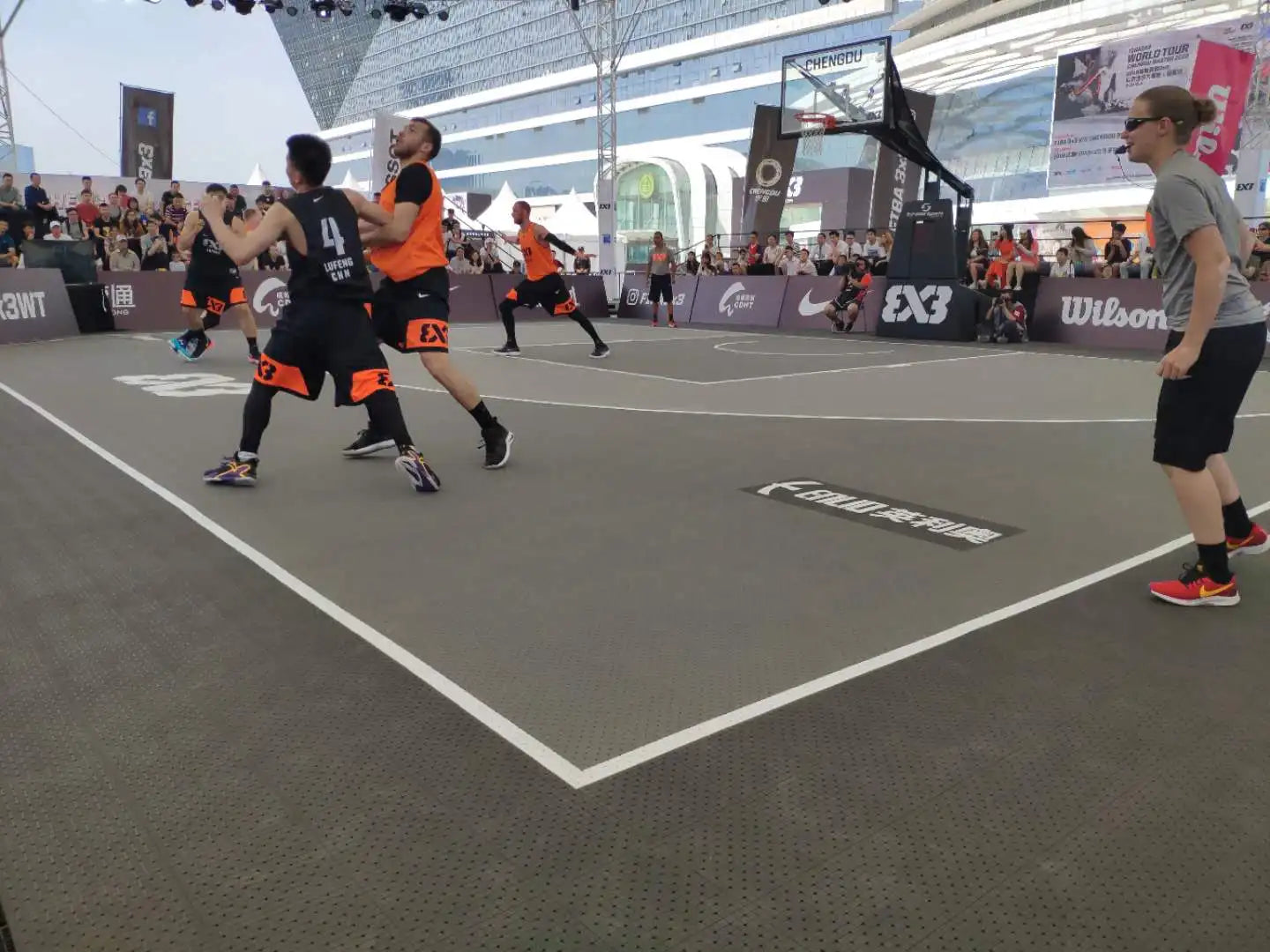 Enlio SES Battle FIBA 3x3 Unique Rubber Modular Court for Outdoor Sports