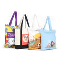 Customized Cotton Canvas Tote Bags for Women Solid Color Cheap Organic Fabric with Zipper and Open Closure for Everyday Use