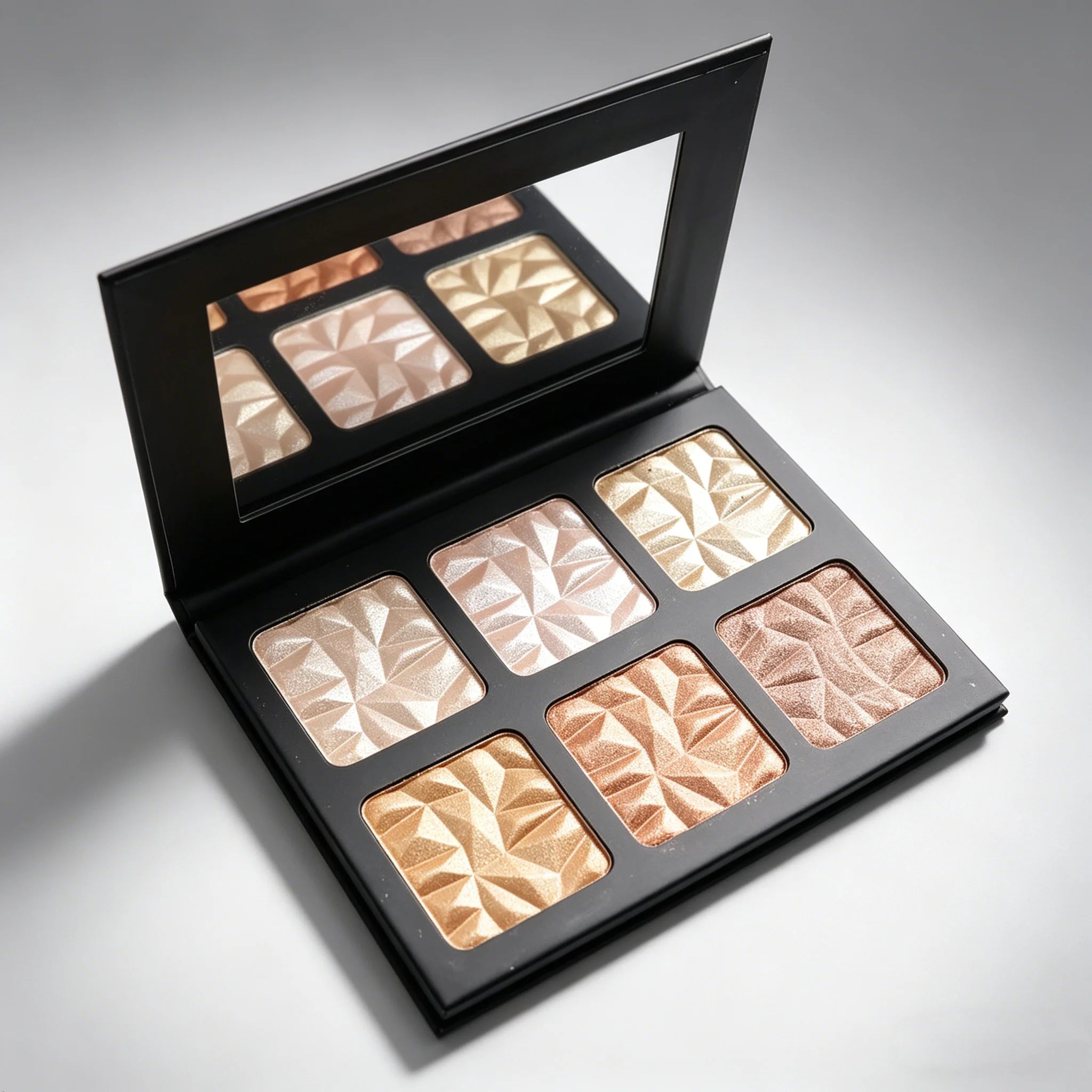 Private Label Custom Highlighter Palette Waterproof Mineral Based Low Price Brown Highlight for Makeup