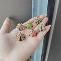 Exquisite Compact Seven-Star Ladybug Brooch for Women Fashion Colorful Rhinestones Beetle Animal Brooch Dress Cloth Accessories