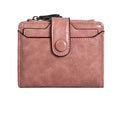 Fashionable RFID PU Leather Wallet for Female Short Length Card Holder with Great Capacity and Zipper Pocket Bifold Purse