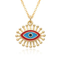 Fashion Evil Eyes Necklace 18k Gold Plated Turkish Blue Fine Jewelry Necklace for Women