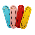 18*5 CM  PU Leather Knitting Crochet Bags Nail Bottom Shaper Pad Cushion Base with 38 Holes for DIY Handbag Purse Making