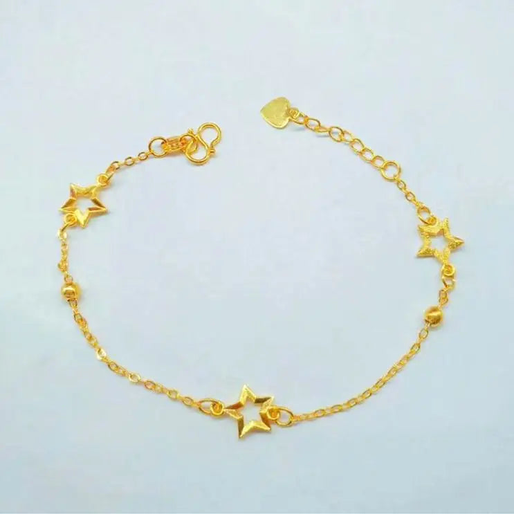 Gold PlatedFive Pointed Star Bracelet Exquisite Craftsmanship Gold Plated Five Pointed Star Bracelet Ladies Jewelry