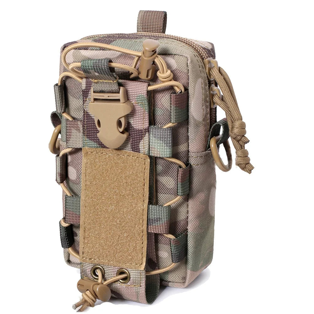 Tactical Waist Belt Bag Molle Laser Mobile Phone Pouch EDC Tool Belt Purse Crossbody Fanny Pack First Aid Storage Bag