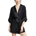 Luxury Designer Oversized Kimono Satin Nonwoven V-neck Knee Length Summer Spring Autumn Plus Size Quick Dry Sleepwear Pajama