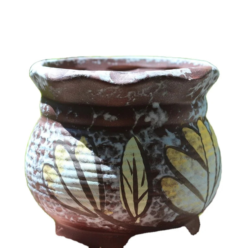 Korean Succulent Plant Flower Pots Hand Painted Factory Price Cheap Korean Style Small Ceramic Flower Pot
