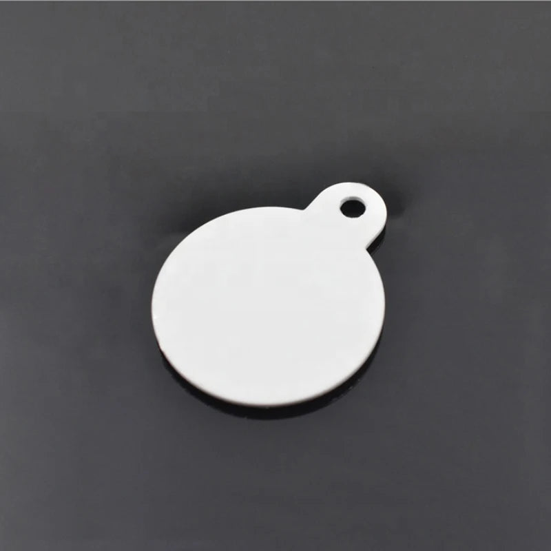 Dye Sublimation Aluminum Double Side Printing Circle Pet Id Name Tags Metal Dog Tag for Dog and Cat