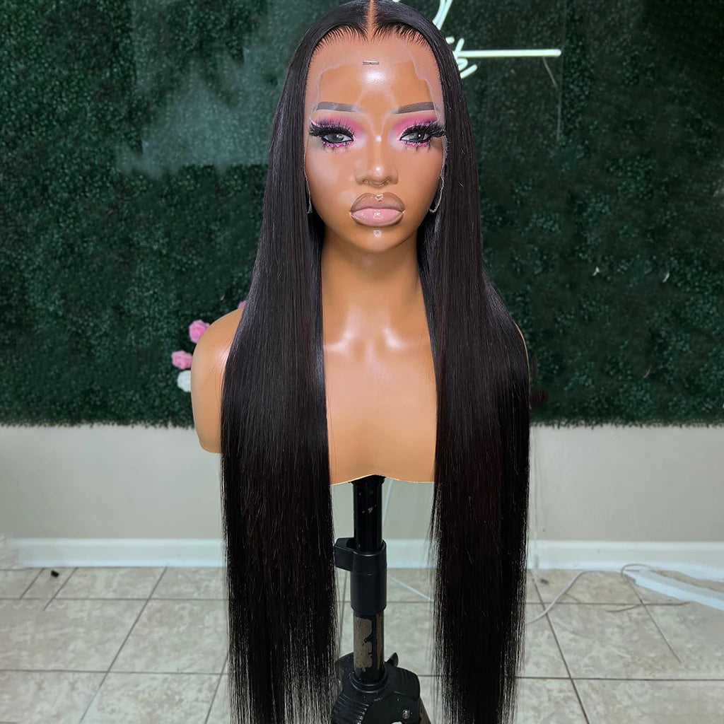 13x4 Transparent Lace Frontal Human Hair Wigs for Women Pre-Plucked Silky Straight Wigs Brazilian Hair Wigs for Women 10"-30"