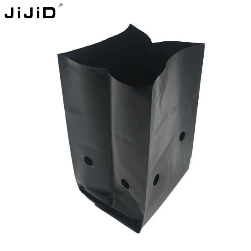JIJID Pe Poly Black White Grow Bags for Plants Plastic Planting Pot Seeding Nursery Bags for Plants