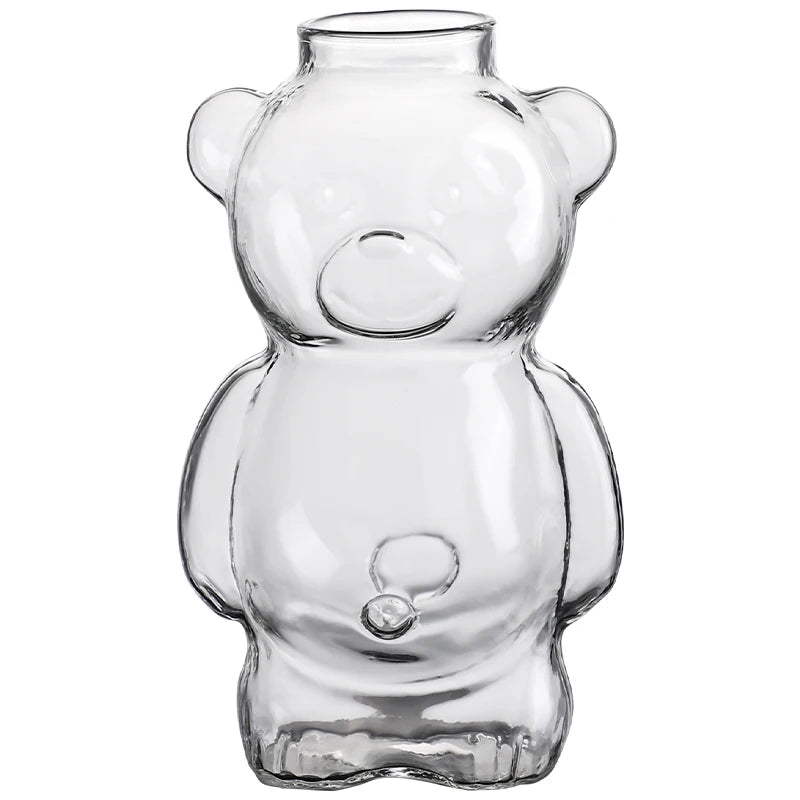 Creative Personality Design Bear Home Juice Glass Cup High-value Latte Coffee Glass Cup Smoked Molecular Cocktail Glass