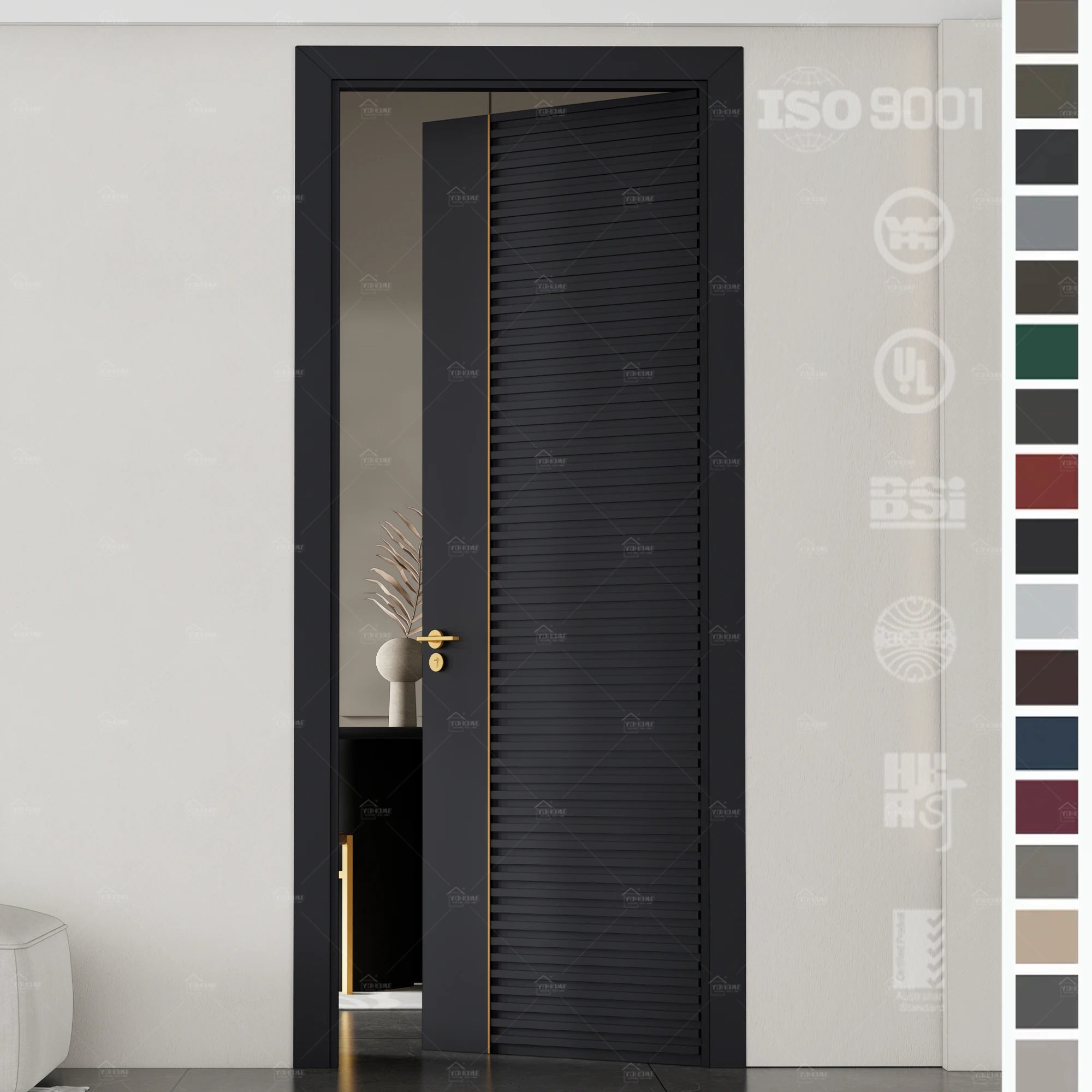 European Style High Quality Wood Interior Doors with Frames Beautiful Design Modern Bedroom Wood Doors