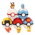 WISEHAWK Popular Educational Mini Building Block Anime Poke Pet Ball DIY Construction Model Toy for Ages 5-7 Years