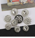 Factory Price Rhinestones Round Shape Snap Button Sewing Crystal Buttons for DIY Garments Clothing Jewelry Making Accessory