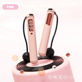 Cordless Smart Connected Long Handle Counting Weighted Cable Jump Digital Wireless Skip Rope with Counter