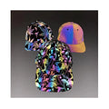 All Seasons Adjustable rainbow Color Reflective Luminous Mushroom Leaf Printed Baseball Sport Peaked Cap Hip Hop Hat for Adult