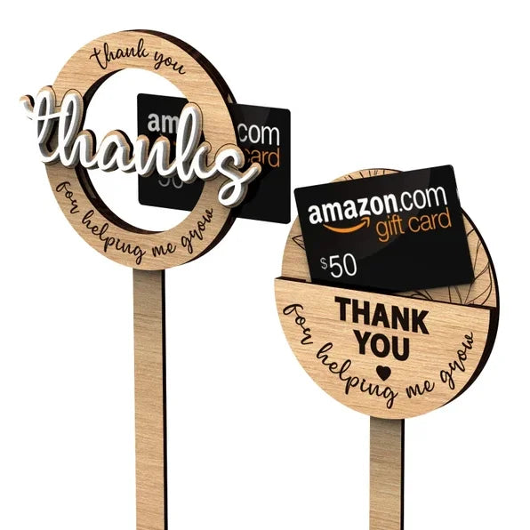 Custom Wooden End-Of-School Gift Card Holder for Teachers Wall Hanging Decorations Appreciation Gift