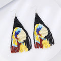 Handmade Beaded Tassel Drop Earrings New Arrival Whale Flower Shape Trendy Landscape Design for Weddings and Parties