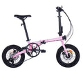 For JOYKIE 16 Inch Women's Mini Folding Bike OEM Light Weight Design with Steel Fork 7 Speed Gears Disc Brake System Made China
