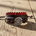 3pcs Vintage Zinc Alloy Antique Silver Plated Braided Tai Chi Charm Jewelry Bracelets for Men Women