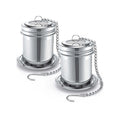WELAND Reusable Portable 304 Stainless Steel Extra Fine Mesh Tea Infuser With Lid and Tray