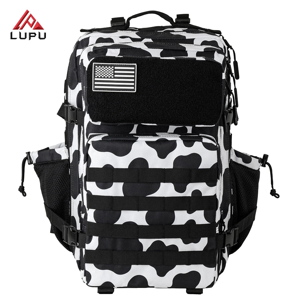 Large Capacity 45L Molle Tactical Backpack Zipper Linen Waterproof Camouflage Oxford Camping Hunting Motorcycle Riding