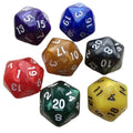 DND Factory Wholesale Acrylic Polyhedral 20 Face Single 20 Sided Marble Dice