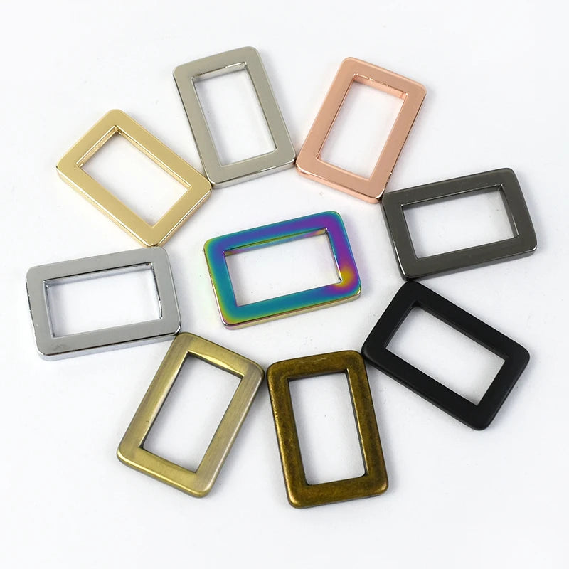 Deepeel AP264 20mm DIY Handbag Hardware Accessories Metal Adjuster Bag Hook Buckles Bag Strap Clasp Colourful Square Buckle