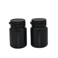 Supply 50ml Black Solid Medicine Bottle Plastic Health Care Bottle sealed Pull Ring Lid Capsule Pill Empty Bottle