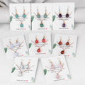 Hot Sell Natural Crystal Necklace Earrings Set Rose Quartz Amethyst Necklace Healing Crystal Jewelry