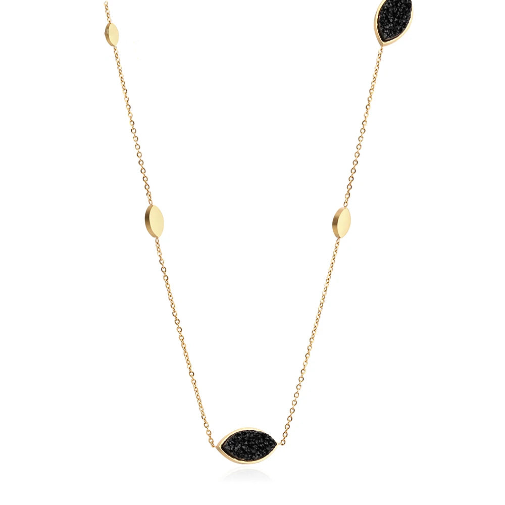OEM High Quantity Stainless Steel Necklace & Pendants Women Gold Plated Link Chain Wedding Jewelry Gold Color Charms Necklaces