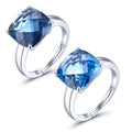 Jewelry Manufacturer Latest Design Sterling Silver 925 Gemstone Jewelry Ring Semi-Precious Stones Ring Topaz Women Ring