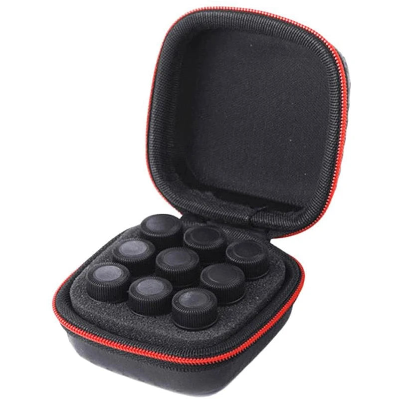 Portable Universal Organizer Case for 1-3ml Roll-on Bottles Stylish Nylon Storage Bag Open Closure Stone for Essential Oils