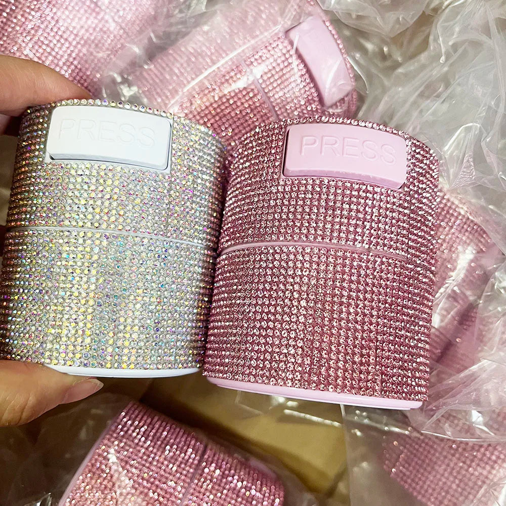 Wholesale Pink White Diamond Lash Adhesive Fresh Tank  Lash Adhesive Container Eyelash Glue Tank Eyelash Glue Storage Container