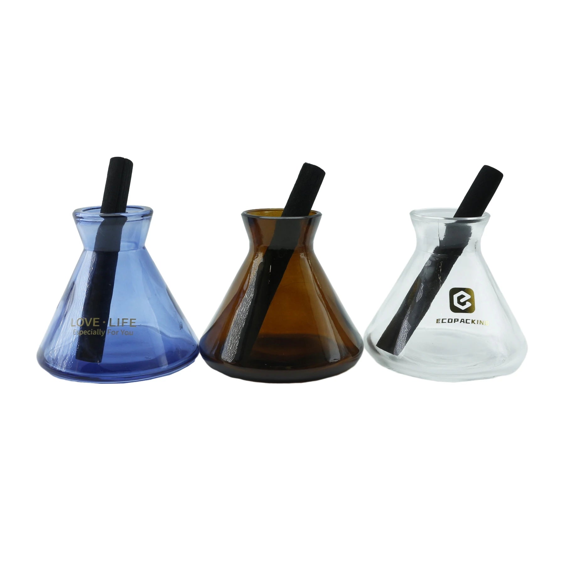 Large Reed Diffuser Bottle 200ml Empty Conical Flask Home Fragrance Glass Aroma Diffuser Bottles C888
